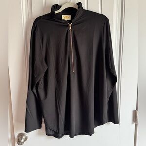 SSYS The Label Black Half Zip Pullover Women’s XXL Athleisure Golf Top NWOT